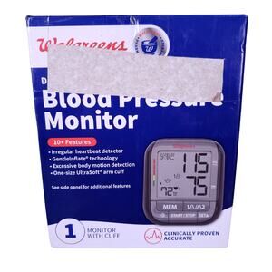 Walgreens Deluxe Arm Blood Pressure Monitor | 10+ Features New Open Box